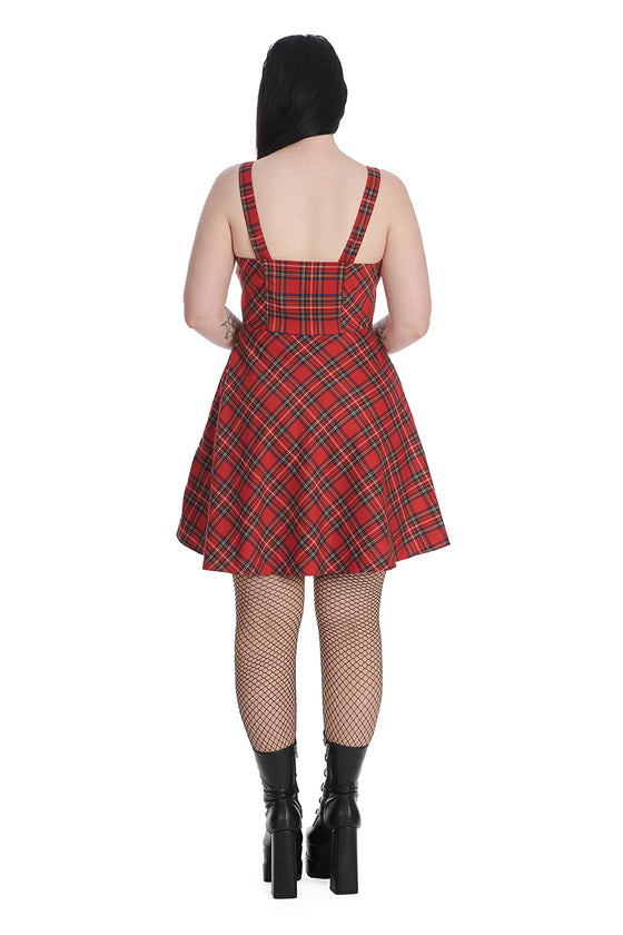 Banned Alternative Addison Mini Dress Red Tartan