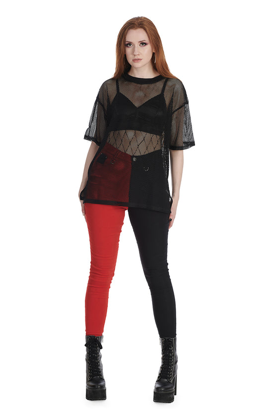 Banned Alternative Mesh Magic Long Oversized Top Goth