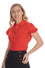 Banned Betsy Bloom Blouse in Red Office Perfect!