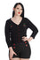 Banned Alternative Cherry Skull Spiderweb Embroidered Cardigan in Black