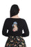 Banned Retro Anchor Pin Up Jumper in Black Pirate Skulls Back Embroidery