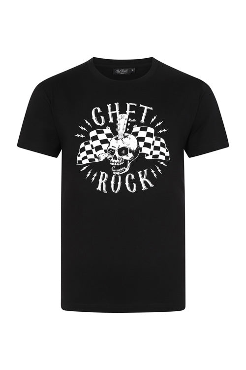 Chet Rock/ Hell Bunny Guitar Head Short Sleeve T-Shirt