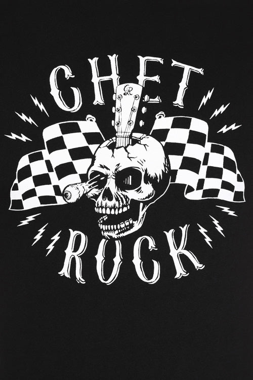 Chet Rock/ Hell Bunny Guitar Head Short Sleeve T-Shirt