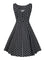 Collectif Hepburn Doll Dress in Plack and White Polka Dot Swing Classic