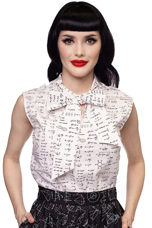 Retrolicious Bow Top in Equations