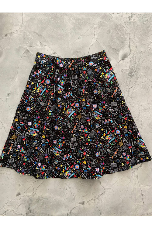 Retrolicious A-Line Skirt in Science Print