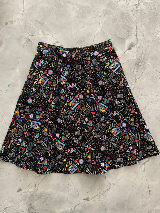 Retrolicious A-Line Skirt in Science Print