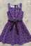 Retrolicious Ida Dress in Scaredy Cat Print Purple and Polkadot