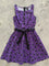 Retrolicious Ida Dress in Scaredy Cat Print Purple and Polkadot