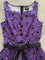 Retrolicious Ida Dress in Scaredy Cat Print Purple and Polkadot