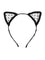 Collectif Sheer Polkadot Cat Ears Headband in Black