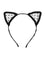 Collectif Sheer Polkadot Cat Ears Headband in Black