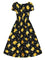 Collectif Demira Swing Dress in Polkadot Lemon Print