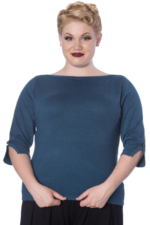 Banned Addicted Sweater in Teal