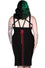 Killstar Adversary Midi Suspender Wiggle Skirt in Black