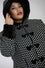 Hell Bunny Amelia Coat in Black and White Polkadot