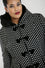 Hell Bunny Amelia Coat in Black and White Polkadot