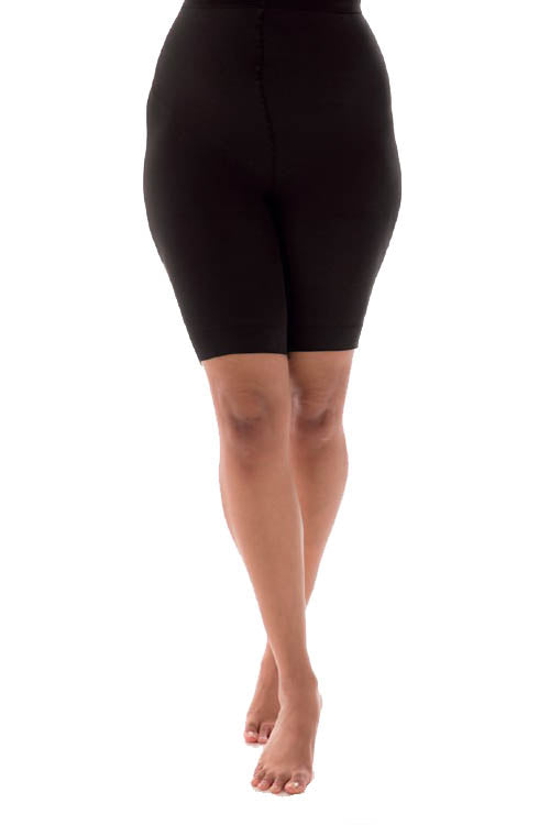 Pamela Mann Hosiery Curvy Super-Stretch Anti Chafing Shorts 90 Denier Tights in Black