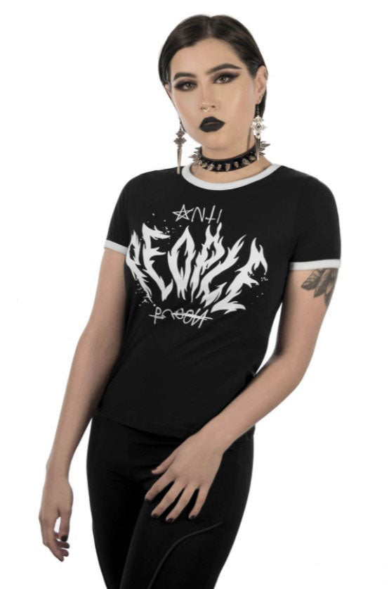 Killstar "Anti People" Ringer Tee T-Shirt