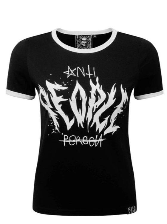 Killstar "Anti People" Ringer Tee T-Shirt