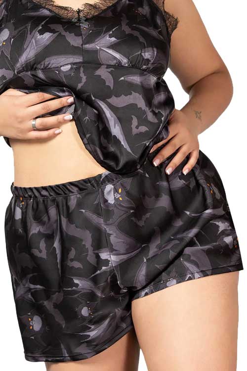 Killstar Asperity Sleep Shorts Bats