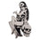 Kreepsville 666 Elvira Silver Comic Skull Extra Large Enamel Pin