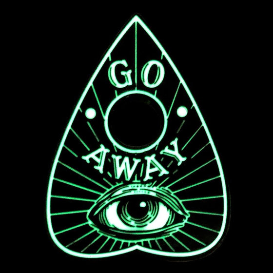 Kreepsville 666 Go Away Glow Planchette Enamel Pin