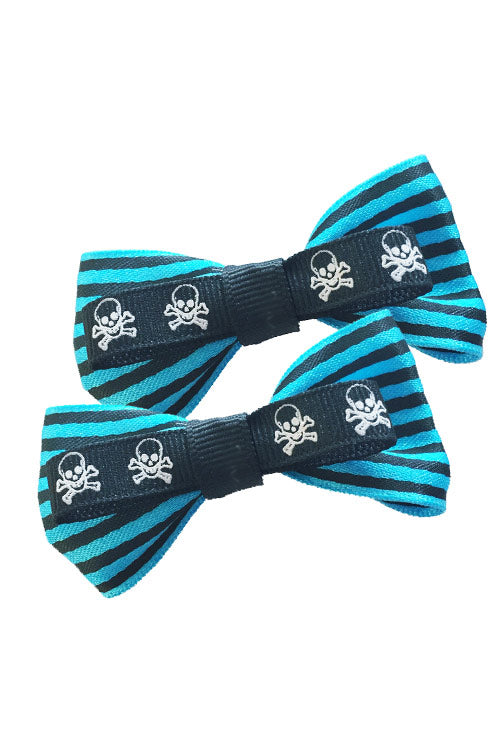 Beetle Bow Pair in Blue