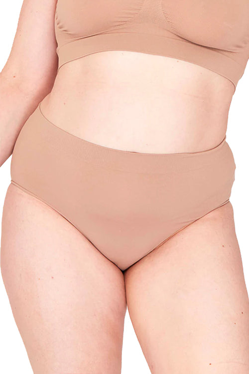 Pamela Mann Curvy Seam Free Comfort Briefs in Nude