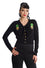 Banned Alternative Pineapple Skull Cardigan with Tie Neck