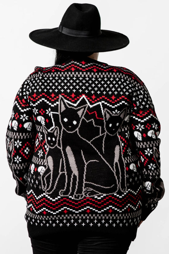 Killstar feline hotsell festive knit sweater