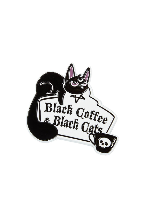 Killstar Coffee & Cats Enamel Pin