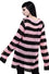 Killstar Courtney Punk Knit Jumper Black and Pink