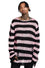 Killstar Courtney Punk Knit Jumper Black and Pink