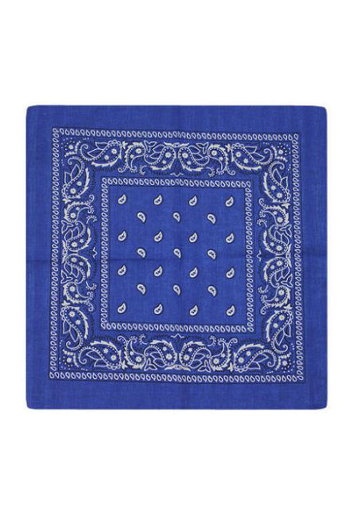 Kitty Deluxe Cotton Bandana in Royal Blue Paisley