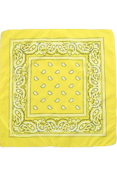 Kitty Deluxe Cotton Bandana in Yellow Paisley
