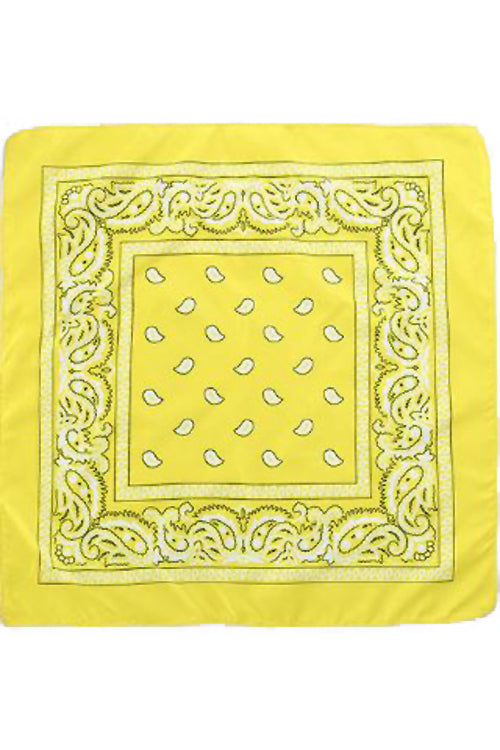 Kitty Deluxe Cotton Bandana in Yellow Paisley