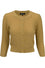 MAK Sweaters Chunky Vintage Knit Cardigan with 3/4 Sleeves in Bronze (Mustard)