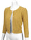 MAK Sweaters Chunky Vintage Knit Cardigan with 3/4 Sleeves in Bronze (Mustard)