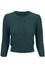 MAK Sweaters Chunky Vintage Knit Cardigan with 3/4 Sleeves in Peacock