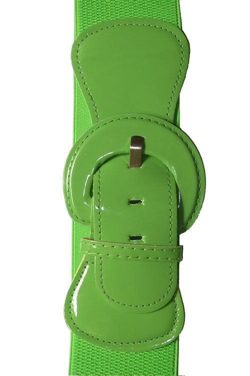 Kitty Deluxe Wide Cinch Belt in Lime