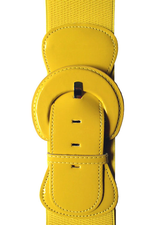 Kitty Deluxe Wide Cinch Belt in Yellow