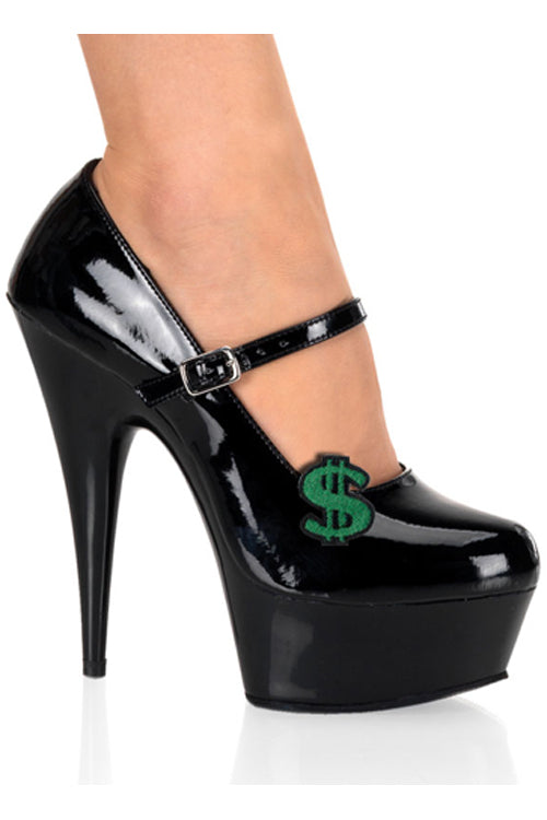 Pleaser USA Shoe Clip Pair in Dollar Signs