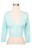 MAK Sweaters Cropped Cardigan with 3/4 Sleeves in Ice Blue