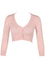 MAK Sweaters Cropped Cardigan with 3/4 Sleeves in Peach Beige