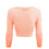 MAK Sweaters Cropped Cardigan with 3/4 Sleeves in Peach