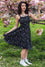 Timeless London Moon & Stars Print Crossover Neck Chiffon Dress