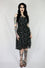 Timeless London Moon & Stars Print Crossover Neck Chiffon Dress