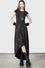 Killstar Danse Maxi Dress All Over Skeleton Design Hi-Lo Hem