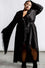 Killstar Deadly Daze Black Satin Robe with Lace Trims Sexy Femme Fatale